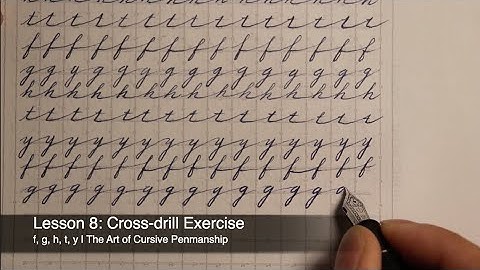 Lesson 8: Cross-drill Exercise | #cursive #handwriting #penmanship #amsr