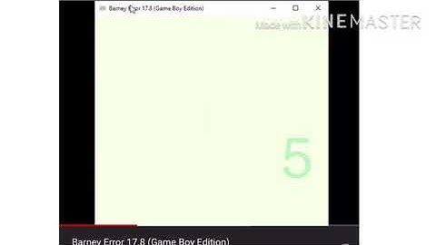 Barney Error 5: Gameboy Edition (Credit for CompanyCubic)