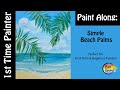 Easy painting for first time  - Simple Beach Palms🌴