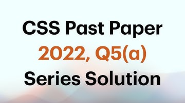 CSS Applied Mathematics: Past Paper Question FULL SOLUTION