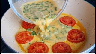 If you have 3 eggs and 2 tomatoes make this super easy snack❗Easy breakfast or dinner snack recipe
