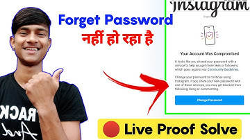 🔴 Live Solve - Instagram Your account was compromised ||  instagram change password problem