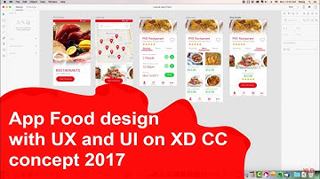 App Food design with UX and UI concept 2017