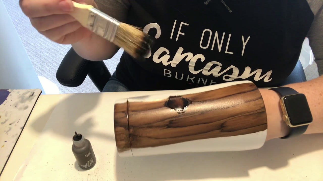 Wood Grain Epoxy Tumbler DIY Tutorial and process