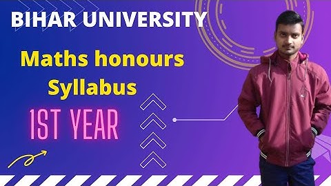 bihar university bsc part 1 syllabus | bsc math honours 1st semester syllabus 2021|