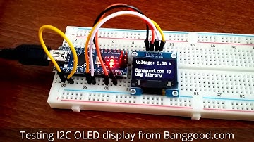 Testing Banggood I2C OLED for €4.39 with Arduino nano and u8g library