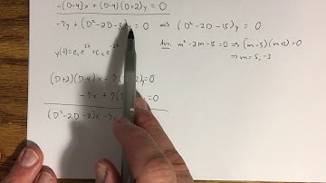 4.9 - Solving Systems of Linear DEs by Elimination (Part 1)