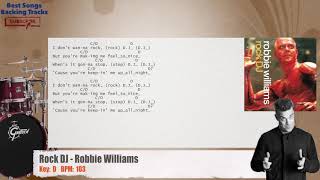 🥁 Rock DJ - Robbie Williams Drums Backing Track with chords and lyrics