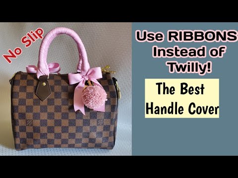 DIY With Me, Best Way To Tie Bag Handles, Louis Vuitton bag handle cover  with Ribbons