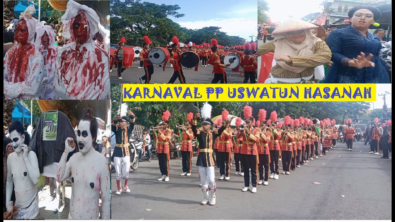 Keseruan Karnaval Pesantren Uswatun Hasanah Bulak Banteng Surabaya / Drum band Al Muhajirin Arosbaya