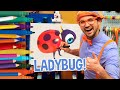 How To Draw A Ladybug | Draw with Blippi | Arts and Crafts For Toddlers