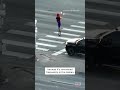 Fire-Juggling Unicyclist Warned By Police For Performing At Busy Intersection #shorts