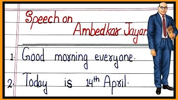 10 lines speech on ambedkar jayanti in english/speech on dr.bhimrao ambedkar in english
