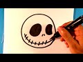 How to Draw Jack Skellington - Nightmare Before Christmas - Halloween