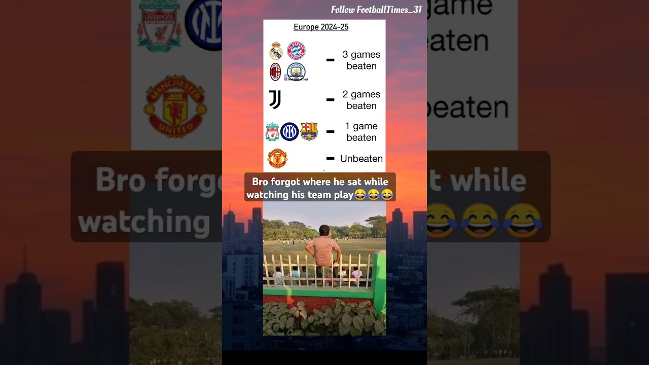 Only unbeaten team in Europe among big clubs 🤯😏😂 