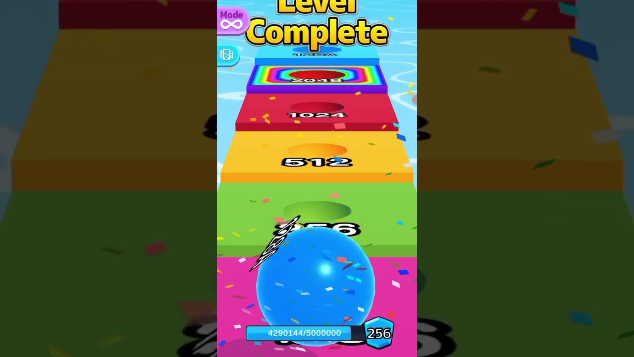 2048 Rainbow Ball in Red 4096 Tile