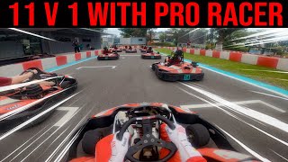 Kart Racing Against GT Champion Sean Hudspeth - Singaporean Pro Racing Driver overtakes 12 Go-Karts!