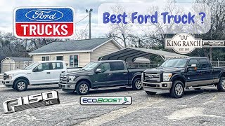 Which Ford truck is better? 5.0L V8 F150 vs 3.5L V6 EcoBoost F150 vs 6.7L Power Stroke F250.
