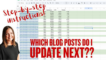 How to Know What Blog Posts to Update Next (Using Google Search Console + Sheets)