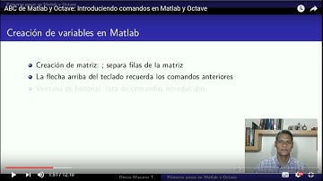 ABC de Matlab y Octave: Introduciendo comandos en Matlab y Octave