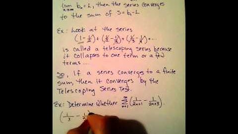 Telescoping Series Test