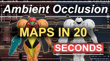 Blender 2.8 : Ambient Occlusion Maps In 20 Seconds!!! (Gimp - Tutorial)