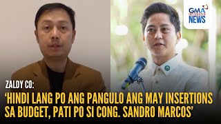 Zaldy Co, nanindigang si PBBM ang nag-utos ng P100 billion na budget insertion | GMA Integrated News