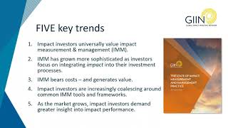 Oxford Impact Measurement Programme  The Landscape of Impact Measurement for Impact Investing