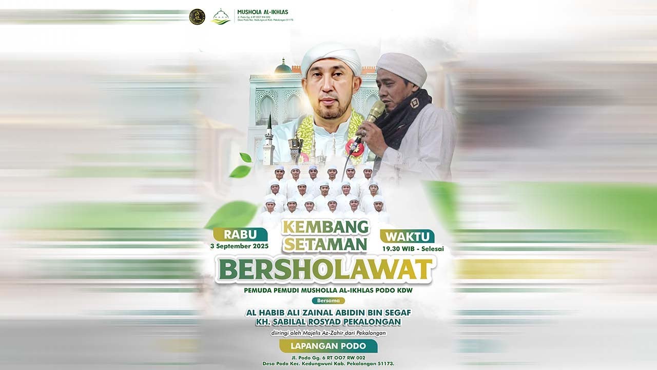 LIVE ::: KEMBANG SETAMAN  BERSHOLAWAT ::: BERSAMA HABIB ALI ZAENAL ABIDIN ASSEGAF & MAJELIS AZZAHIR