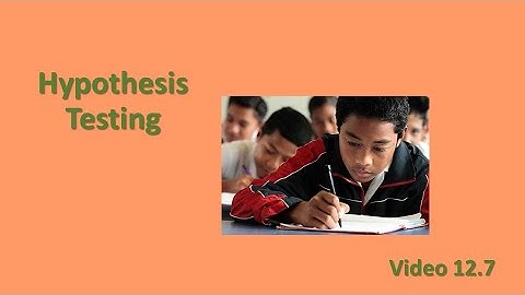 PSY 230 Video 12.7: ANOVA Hypothesis Testing