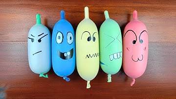 Making Slime with Balloons, Play Foam, & Slime Mesh Balls!