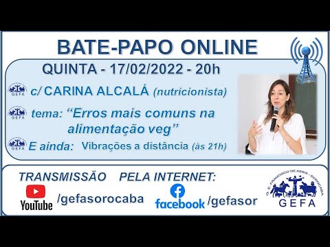Assista: Bate-papo online - c/ CARINA ALCAL�? (17/02/2022)