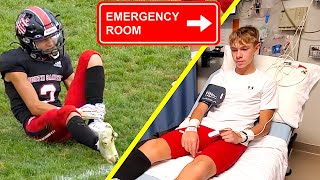 TAKEN TO THE EMERGENCY ROOM DURING FOOTBALL GAME!