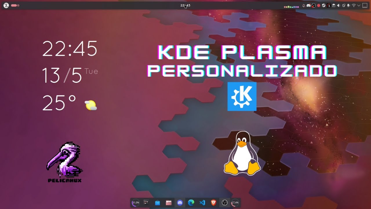 Personalizando KDE Plasma rápido e fácil - TuxedoOS Linux - YouTube