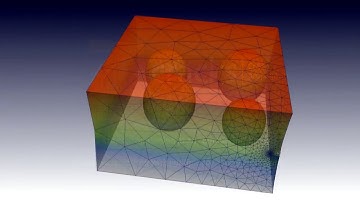 3D crack propagation with remeshing in an "Emmental" brick