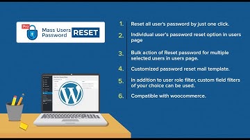 Mass User Password Reset  Pro – WordPress Plugin that enhance user security by one click