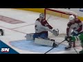 Alexander georgiev makes incredible pad save to rob tyler seguin in ot