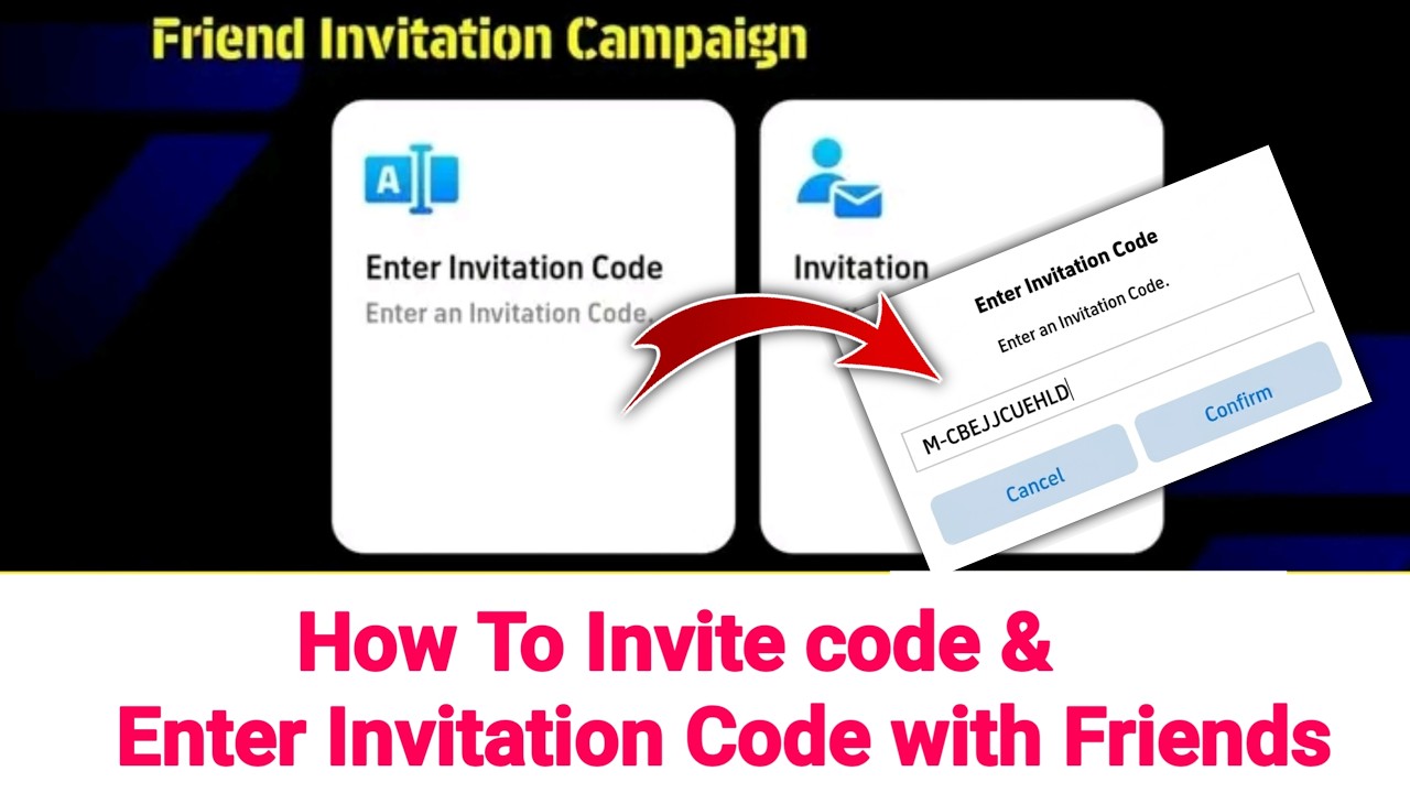 How to invite code & Enter invitation code With friends on efootball ...