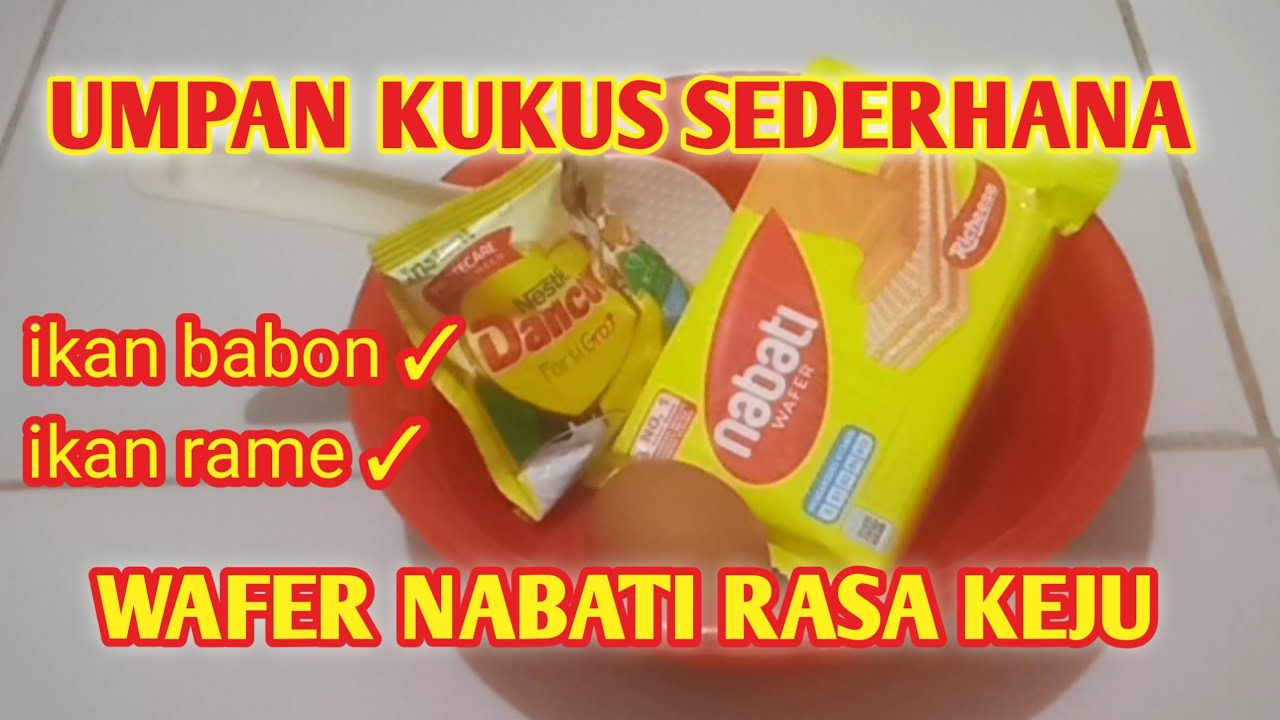 Wafer nabati...!!! UMPAN KUKUS IKAN MAS SEDERHANA Langsung tes