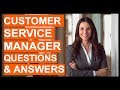 CUSTOMER SERVICE MANAGER Interview Questions & Answers! How To PASS a Customer Service Interview!