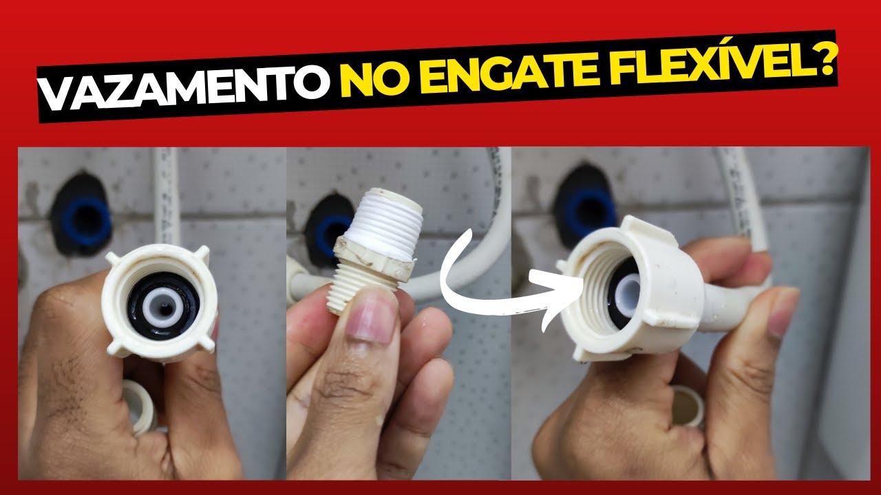 VAZAMENTO NO ENGATE FLEXIVEL GOTEIRA DE ÁGUA  RABICHO DA PIA VAZANDO