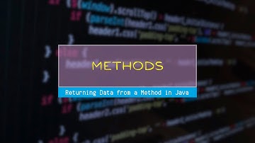 Returning Data from a Method in Java