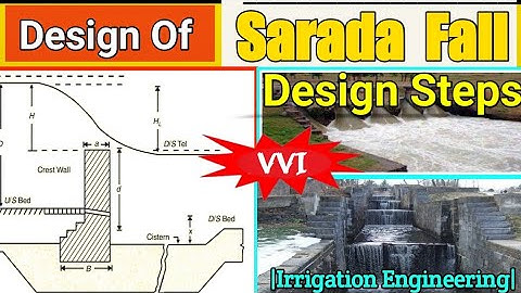 Design Steps Of Sarada Fall|Design Steps|Vertical Type Fall|Drop Fall|Design Canal|Design Criteria