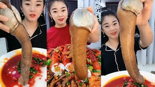 Chinese Girl Eat Geoduck Mukbang Delicious Seafood #21 | Mukbang Geoduck Eating Show