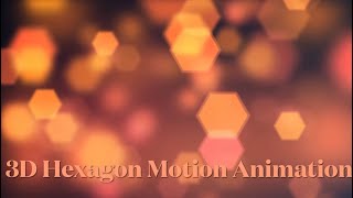 3D Hexagon Motion Animation Footage 4K(No Copyright Hexagon graphical background)Cinematic hexagon