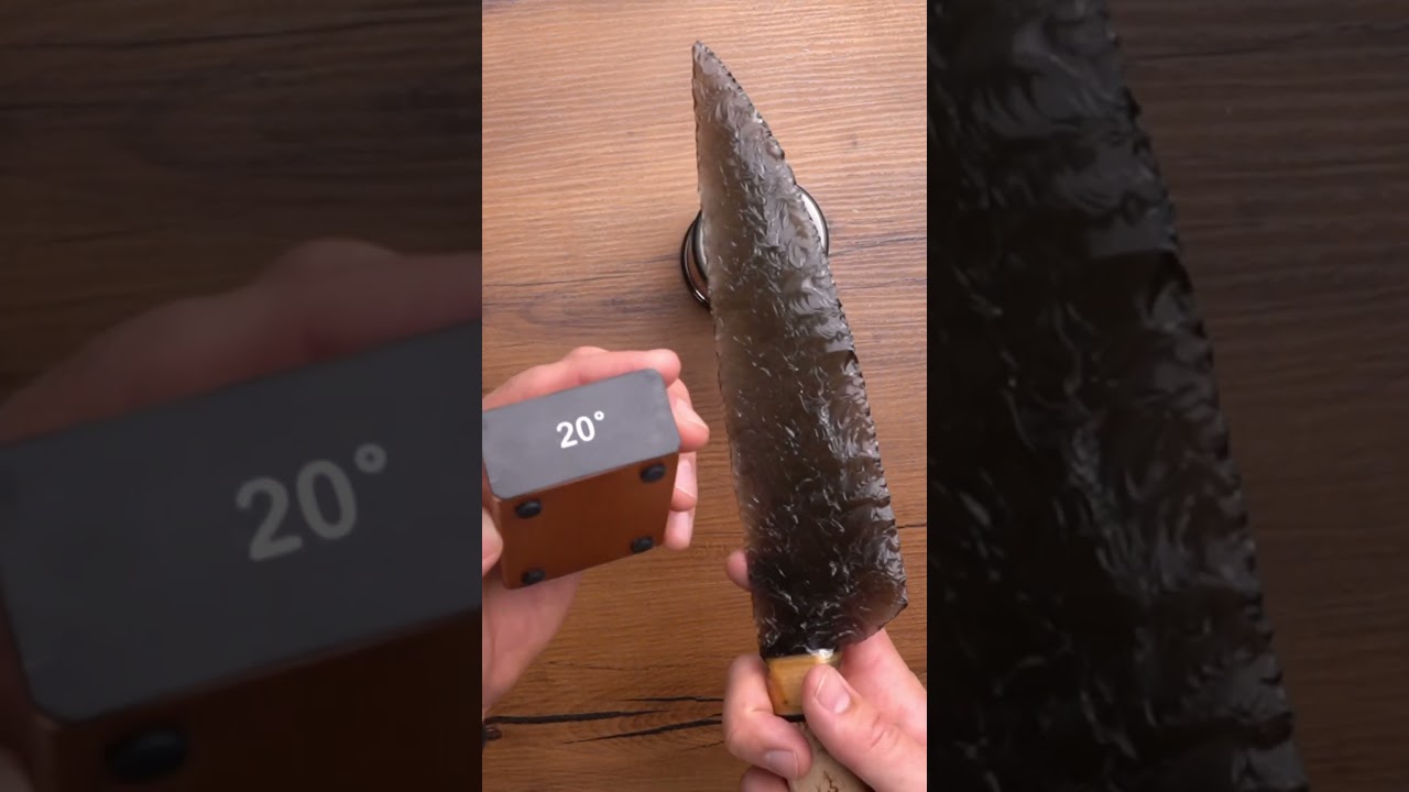 Принимаем вызов заточки обсидианового ножа с помощью точилки Tumbler Rolling Sharpener