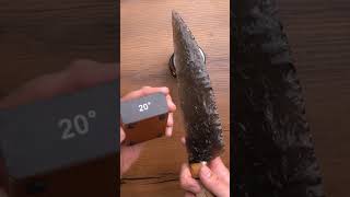 Taking on the challenge to sharpen an Obsidian Knife with Tumbler Rolling Sharpener