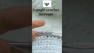How to do a 3single crochet increase. #crochet #crochet_stitches #crochet_tutorial #shorts .