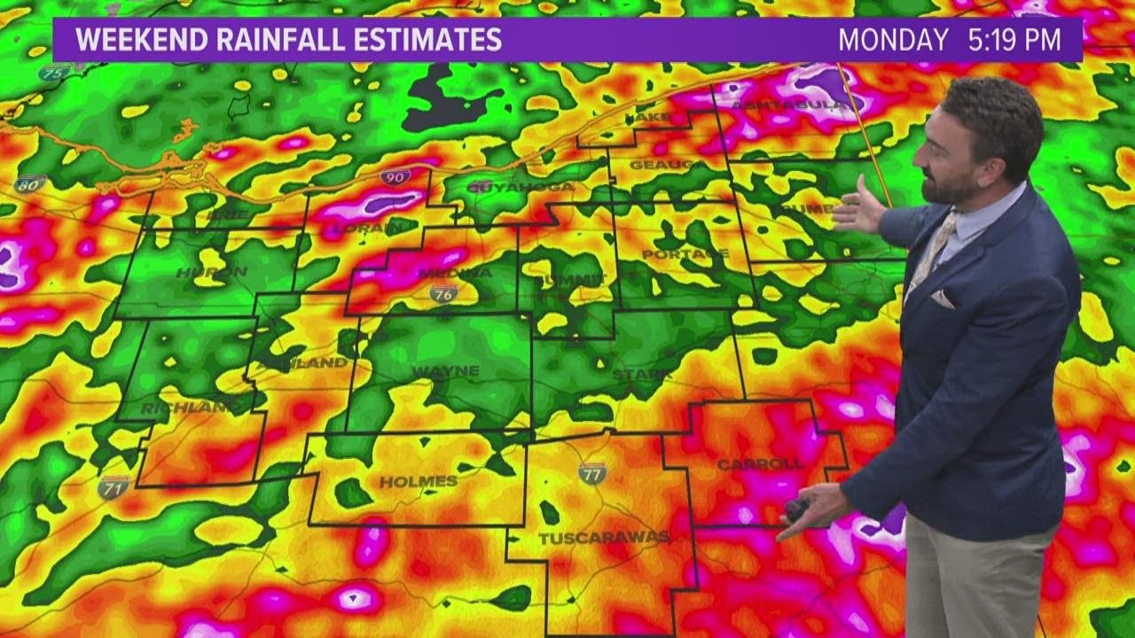Cleveland weather: Rain and rumbles linger in Northeast Ohio - YouTube