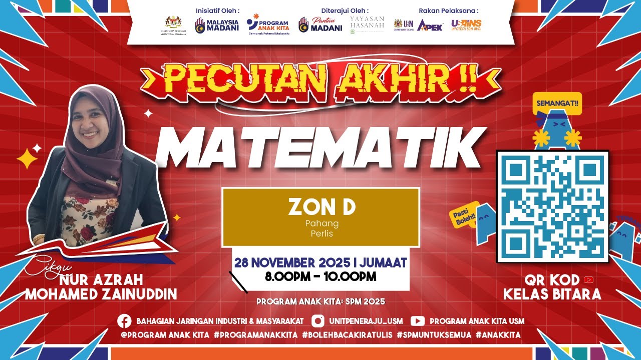 ZON D - MATEMATIK // PECUTAN AKHIR 3 (28 NOVEMBER 2025)